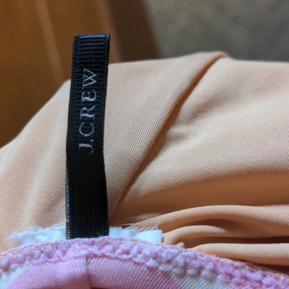 Preppy J.CREW One-piece Coastal PINK & WHITE Stripe Swim Suit - Picture 9 of 12
